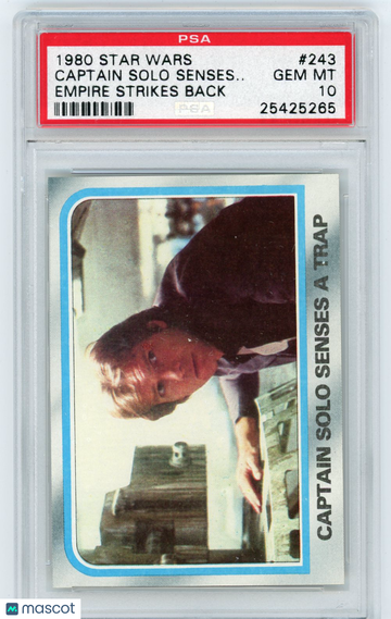 1980 Star Wars Empire Strikes Back Captain Solo Senses.. #243 PSA 10