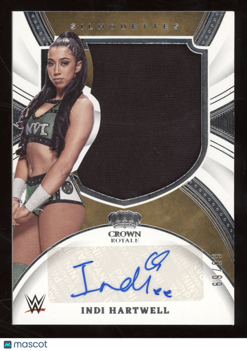 2022 Panini Chronicles WWE Crown Royale Silhouettes Autos Indi Hartwell #SL-IHW /99