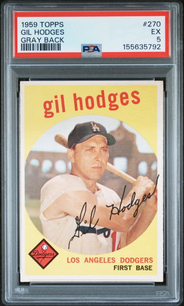 1959 Topps Gil Hodges #270A PSA 5