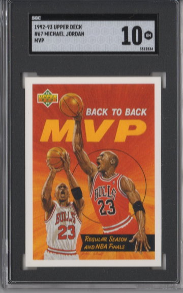 1992-93 Upper Deck Michael Jordan MVP SGC 10