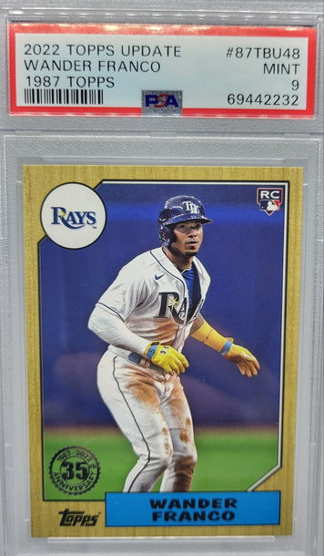 2022 Topps Update #87TBU48 Wander Franco 1987 Topps RC PSA 9
