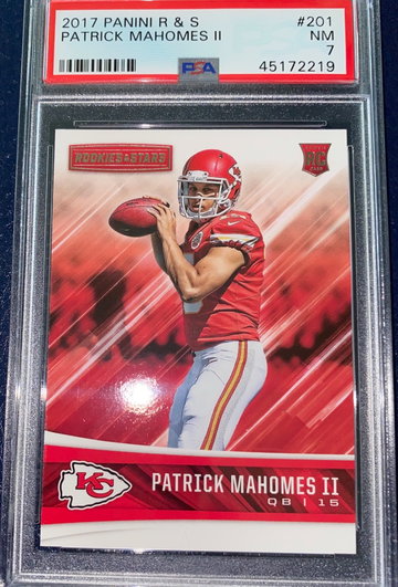 Patrick Mahomes 2017 Rookies & Stars #201 PSA 7 
