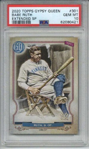 2020 TOPPS GYPSY QUEEN EXTENDED BABE RUTH CARD NY YANKEES PSA 10 SP