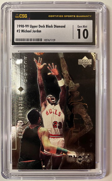 Michael Jordan 1998 UD Black Diamond #2 CSG 10