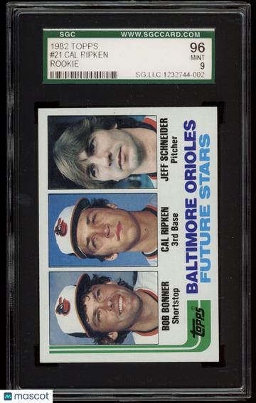 Cal Ripken 1982 Topps #21 Rookie SGC 9