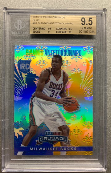GIANNIS ANTETOKOUNMPO CRUSADE BLUE SP ROOKIE BGS 9.5 GEM MINT