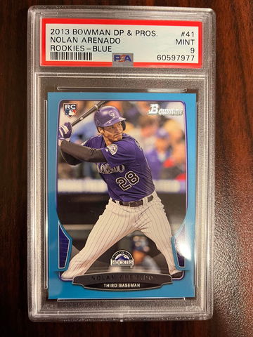 Nolan Arenado 2013 Bowman DP & Pros Blue /500 #41 PSA 9 Rookie Card