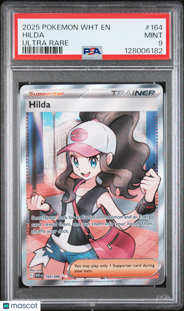2025 Pokemon WHT EN-White Flare Hilda Ultra Rare PSA 9 #164