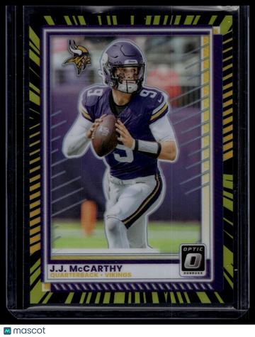 2025 Donruss Optic J.J. McCarthy #46 Electricity SN
