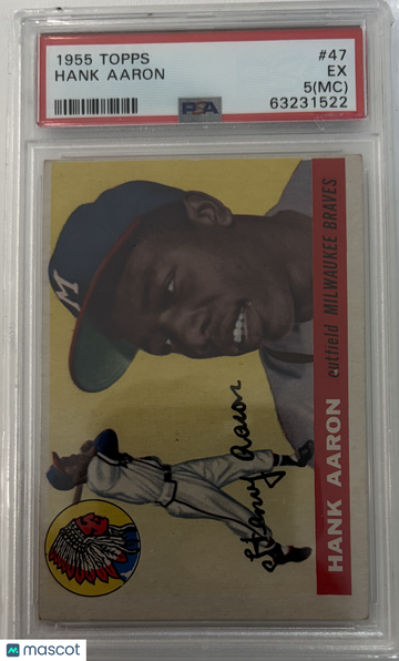 1955 Topps Hank Aaron #47 MC PSA 5