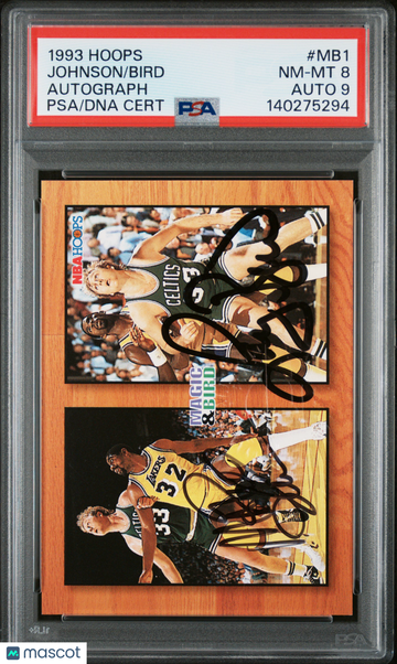 1993 Hoops Magic & Bird #MB1 Autograph PSA 8 Auto 9