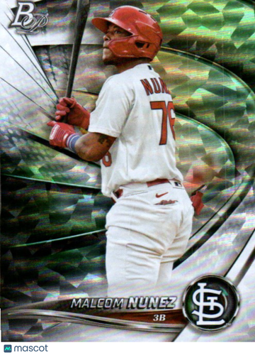 2022 Bowman Platinum Malcom Nunez #TOP-58 Top Prospects Ice Foilboard