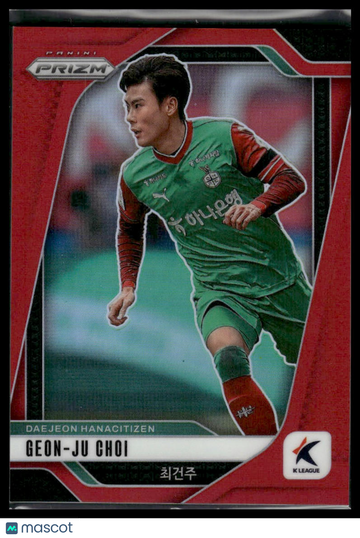 2025 Panini Prizm K League Geon-Ju Choi #104 Red Prizm /99