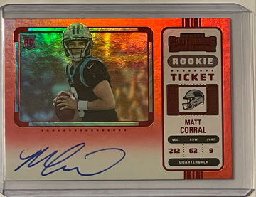 2022 Panini Contenders Matt Corral Rookie Ticket Auto RedZone Variation