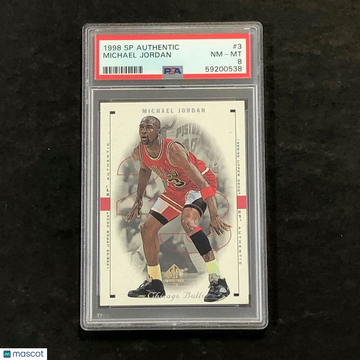 1998 SP Authentic Michael Jordan #3 PSA 8