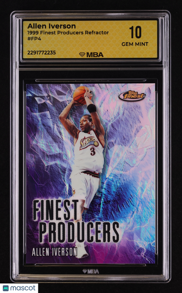 1999 Finest Producers Allen Iverson #FP4 Refractor MBA 10