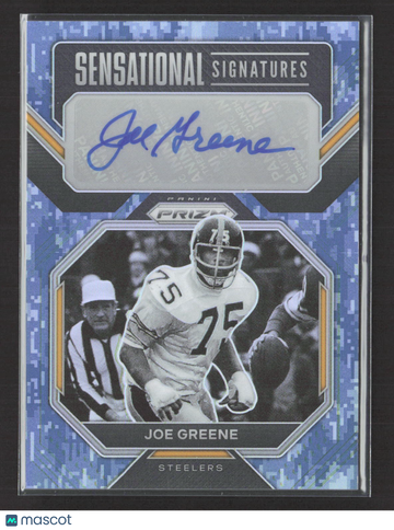2022 Panini Prizm Sensational Signatures Joe Greene #SS-JG Blue Camo