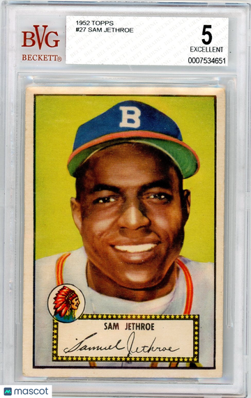1952 Topps Sam Jethroe #27 BVG 5