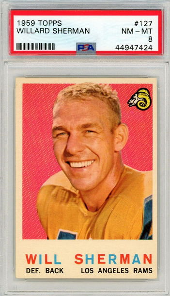 1959 Topps Willard Sherman #127 PSA 8 P1253