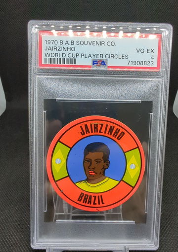 1970 B.A.B. Souvenir Co. World Cup Player Circles Jairzinho PSA 4