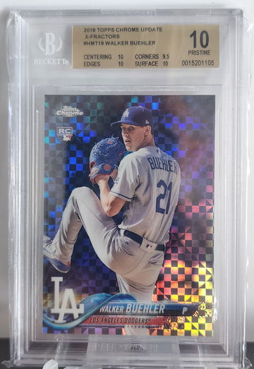 2018 Topps Chrome Update Walker Buehler X-Fractors BGS 10