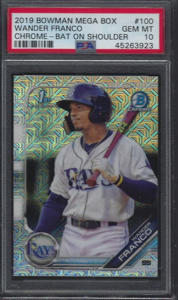 2019 Bowman Chrome WANDER FRANCO Mega Box Refractor Variation PSA 10 GEM MT