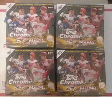 4X 2018 Topps Chrome Baseball Mega Boxes