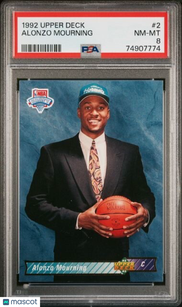 1992 Upper Deck Alonzo Mourning #2 [None] Rookie PSA 8