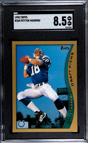 1998 Topps Football Peyton Manning ROOKIE RC #360 SGC 8.5