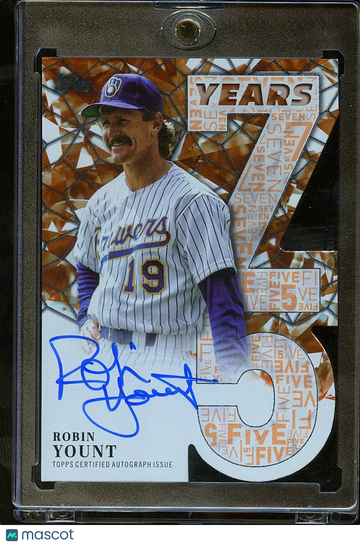 Robin Yount 2026 Topps 75 Years of Topps Auto Orange /25 Milwaukee Brewers