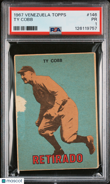 1967 Venezuela Topps Ty Cobb #146 PSA 1