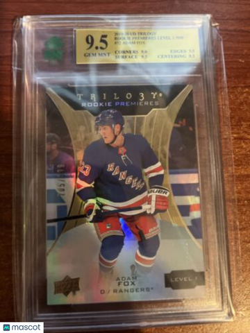 2019-20 Upper Deck Trilogy Adam Fox Rookie MNT 9.5