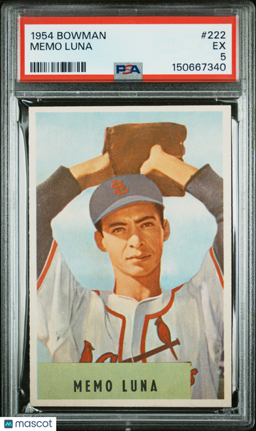 1954 Bowman Memo Luna #222 Rookie PSA 5