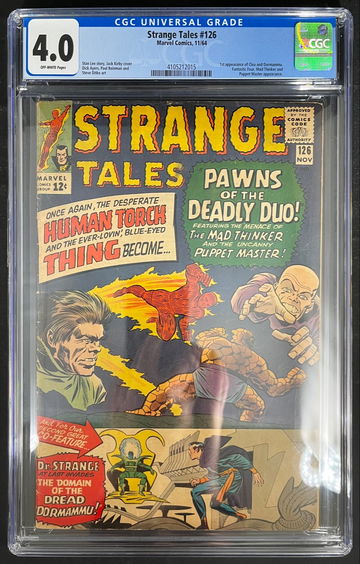 Strange Tales #126 CGC 4.0 - 1st app of Clea and Dormammu; Fantastic Four, Mad Thinker and Puppet Master appearance