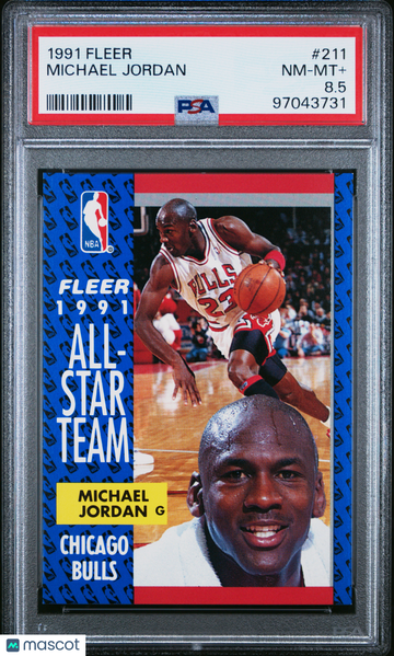 1991 Fleer Michael Jordan #211 PSA 8.5