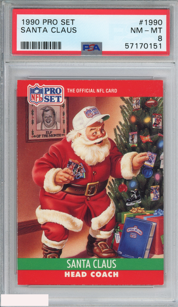 1990 PRO SET SANTA CLAUS #1990 PSA 8 NM-MT
