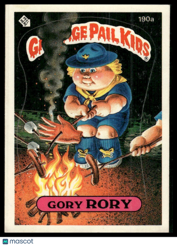 1986 Garbage Pail Kids Gory Rory #190a