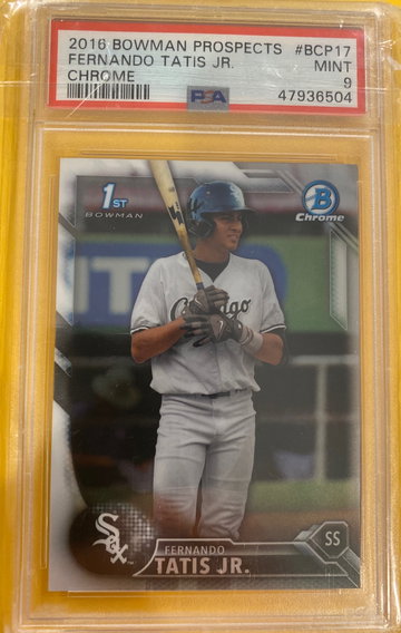 2016 bowman prospects Fernando Tatis jr chrome bcp17 Psa 9