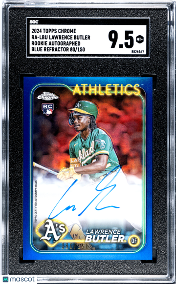 2024 Topps Chrome Lawrence Butler #RA-LBU Blue Refractor /150 Rookie SGC 9.5