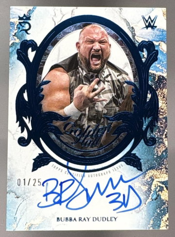 2025 Topps Royalty WWE Bubba Ray Dudley Golden Hall Auto Blue /25