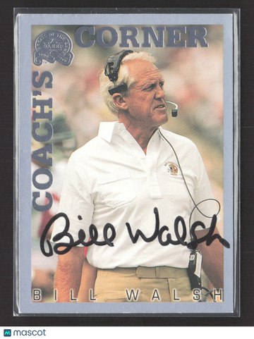 2000 Fleer Greats of the Game Coach's Corner Bill Walsh #95CC