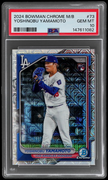 2024 Bowman Chrome Mega Box Yoshinobu Yamamoto PSA 10