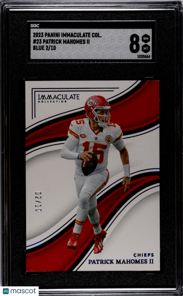 2023 Panini Immaculate Col. Patrick Mahomes II #23 Blue SGC 8