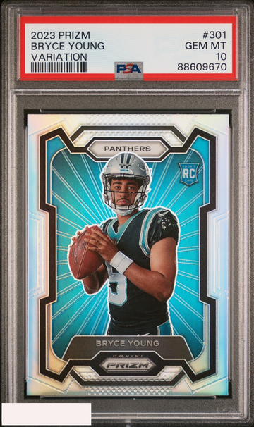 2023 PANINI PRIZM BRYCE YOUNG #301 VARIATION ROOKIE RC PANTHERS PSA 10 GEM MT
