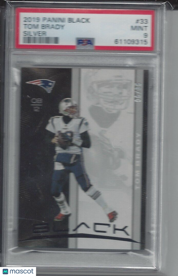 2019 Panini Black Tom Brady #33 Silver PSA 9