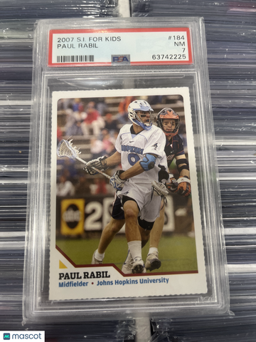 2007 S.I. For Kids Paul Rabil #184 Rookie PSA 7