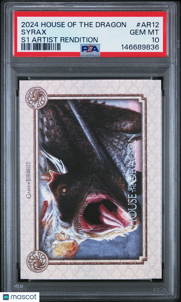 2024 Rittenhouse House Of The Dragon Season One Artist Rendition Syrax #AR12 PSA 10