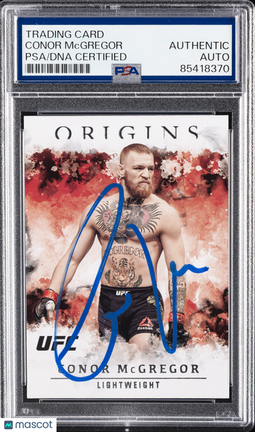 Graded 2021 Panini UFC Chronicles Origins Conor McGregor #38 Origins Parallel PSA A Auto