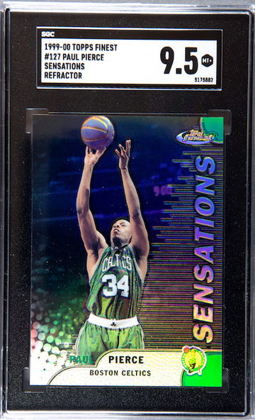 1999-00 Topps Finest Refractor Sensations  Refractor #127 Paul Pierce SGC 9.5