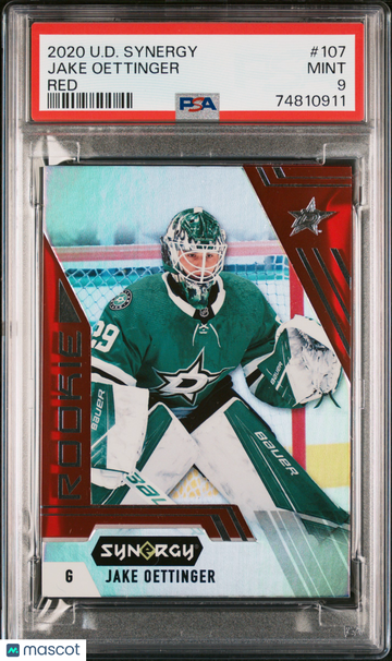 2020 Upper Deck Synergy Jake Oettinger #107 Rookie PSA 9